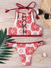 Mandala Print Halter Neck Bikini Set