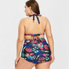 Plus Size High Waisted Floral Bikini Set