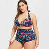 Plus Size High Waisted Floral Bikini Set