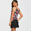 Skirted Floral Blouson Tankini Set
