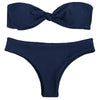 Knotted Padded Bandeau Bikini Set