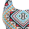 Plus Size Geometric Skirted Tankini Set