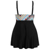 Plus Size Geometric Skirted Tankini Set