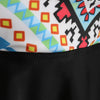 Plus Size Geometric Skirted Tankini Set
