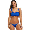 Strappy Flounce Shirred Bikini