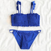Strappy Flounce Shirred Bikini