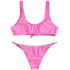 Stripe Knot Preppy Style Bikini