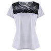 Lace Embellished Short Sleeve T-shirt
