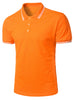 Half Button Stripe Trim T-shirt