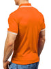 Half Button Stripe Trim T-shirt