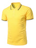Half Button Stripe Trim T-shirt