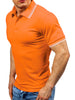 Half Button Stripe Trim T-shirt
