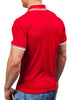 Half Button Stripe Trim T-shirt