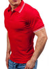 Half Button Stripe Trim T-shirt
