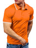 Half Button Stripe Trim T-shirt
