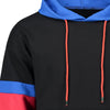 Color Block Kangaroo Pocket Hoodie with Drawstring