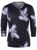 Abstract Print V Neck T-shirt