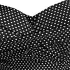 Polka Dot Halter Padded Plus Size Push Up Tankini Swimsuit