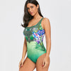 Square Neck Print One-piece Swimsuit