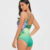 Square Neck Print One-piece Swimsuit