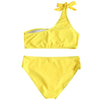 Knot One Shoulder Bikini Set