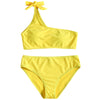 Knot One Shoulder Bikini Set