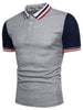 Contrast Color Striped Short Sleeve T-shirt