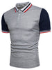 Contrast Color Striped Short Sleeve T-shirt