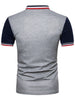 Contrast Color Striped Short Sleeve T-shirt