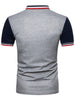 Contrast Color Striped Short Sleeve T-shirt