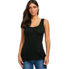 U Neck Lace Insert Twisted Tank Top