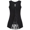 U Neck Lace Insert Twisted Tank Top