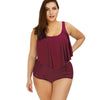 Plus Size Flounce High Waist Bottom Bikini