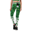 Shoulder Strap Plant Print High Waist Women Sports Suit