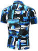 All Over Watercolor Line Print Short Sleeve Shirt