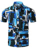 All Over Watercolor Line Print Short Sleeve Shirt
