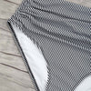 Flounce Spaghetti Strap Striped Bikini Set