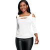 Front Cut Out Cold Shoulder T-shirt