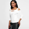 Front Cut Out Cold Shoulder T-shirt