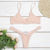 Spaghetti Strap Backless Padded Low Waist Women Bikini Set