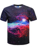 Colorful Galaxy Printed Short Sleeve T-shirt