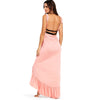 Long Flounce Wrap Cover Up Dress