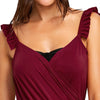 Long Flounce Wrap Cover Up Dress
