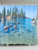 Clear Lake Bottom Stones Print Shower Curtain