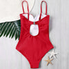 Color Block Shelf Bra One-piece Swimsuit