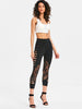 Lace Panel Side Cut Out Leggings