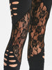 Lace Panel Side Cut Out Leggings