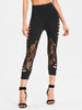 Lace Panel Side Cut Out Leggings