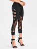 Lace Panel Side Cut Out Leggings