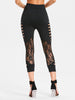 Lace Panel Side Cut Out Leggings